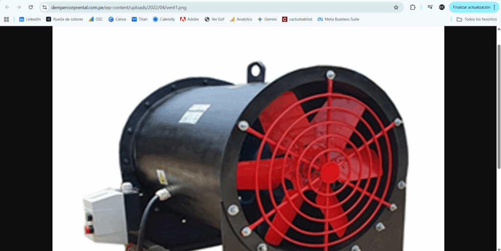 errores comunes en webs del sector industrial: imagen muy grande para a web