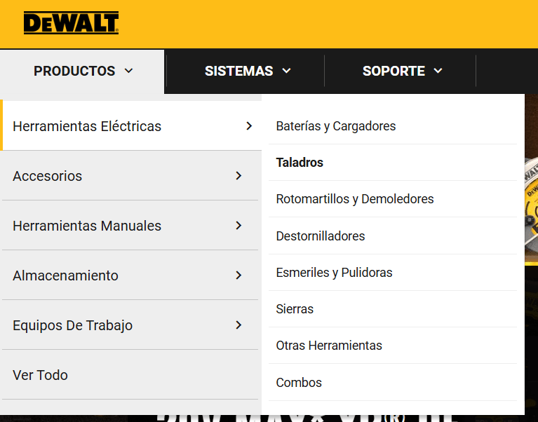 pagina dewalt perú