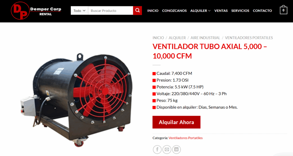 web de ventiladores industriales